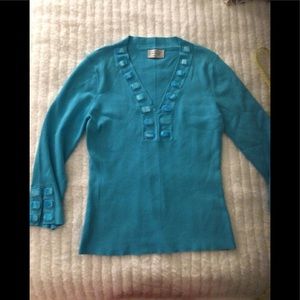 Blue jeweled Shirt